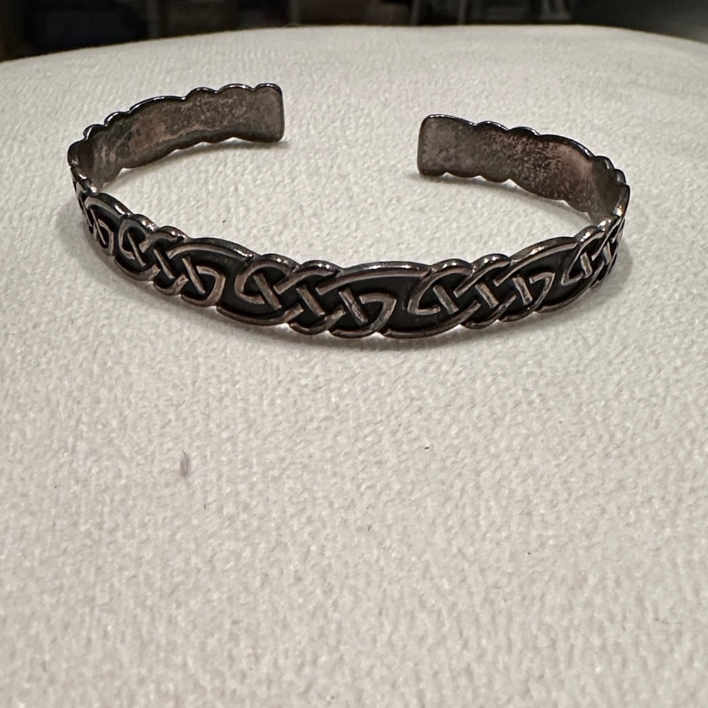 Silver Celtic Knot Cuff Bracelet